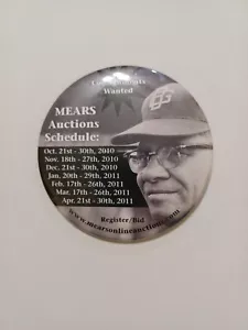 2010 Vince Lombardi Green Bay Packers MEARS Auctions Schedule 4" Pinback Button - Picture 1 of 4