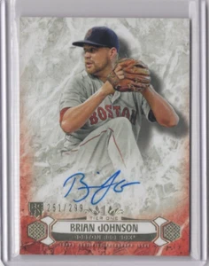 BRIAN JOHNSON MLB Red Sox 2016 Topps Tier One RC Auto 251/299 #BOA-BJ Card - Picture 1 of 2