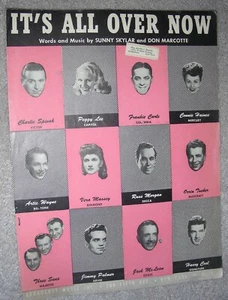 1946 IT'S ALL OVER NOW Vintage Sheet Music by Sunny Skylar, Don Marcotte - Picture 1 of 2
