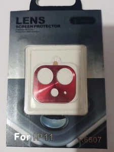Protection Rouge Appareil Photo Apple IPHONE 11 Métal Rouge - Photo 1 sur 2