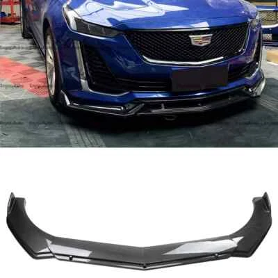 For Cadillac XT4 XT5 XT6 Front Bumper Lip Spoiler Splitter Kit Carbon Fiber NEW Foto 1 de 4