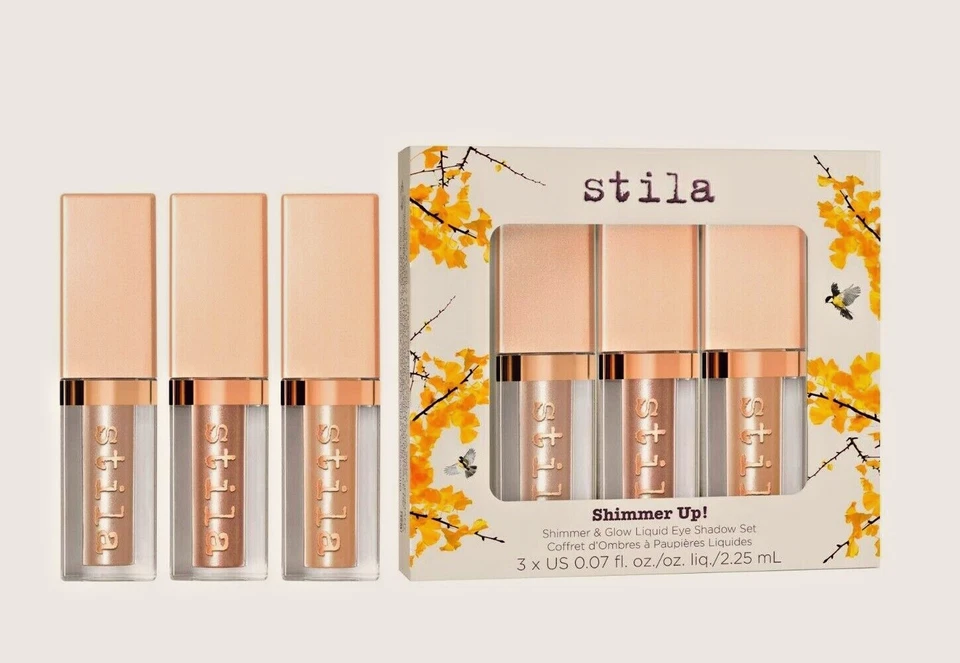 STILA:  SHIMMER UP!  SHIMMER & GLOW LIQUID EYE SHADOW SET TRIO. ORG $36 SALE $28 - Image 1 of 1