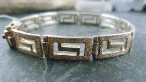 Pulsera vintage geométrica cuadrada plata de ley 925 - Imagen 1 de 3