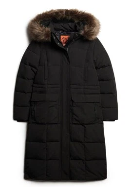 Superdry Mujer Abrigo Everest Longline Puffer Negro Precio de venta sugerido por el fabricante 160 GBP. Foto 1 de 4
