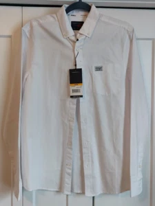 Men's Perry Ellis America Button up Bright White Long Sleeve Shirt Small NWT - Picture 1 of 4