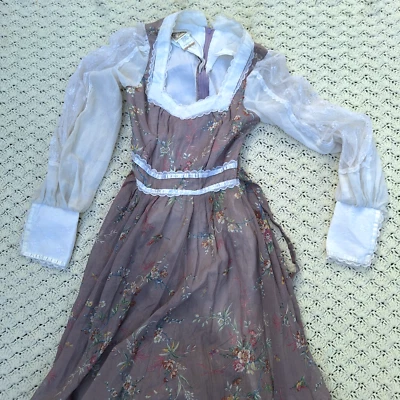 Vestido De Colección Gunne Sax Jessica Cottagecore Renacimiento Floral Pradera Hippie - 5 Foto 1 de 4