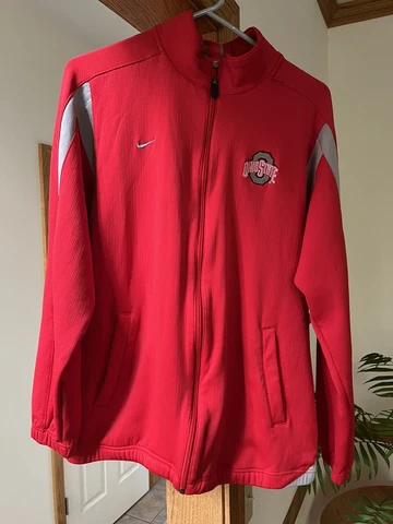 ohio state nike team authentic Fit Dry Knit Jacket Zip Up Women’s Large Cover