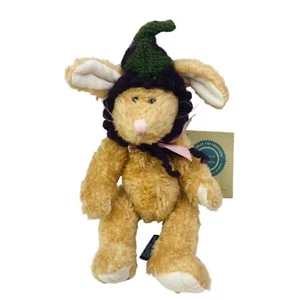 Vintage J.B. Bean Boyd's Collection Bunny Plush "Clara" Knit Hat Bean Filled 8" - Picture 1 of 4