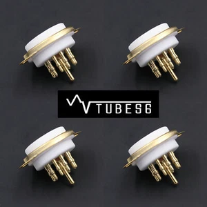 4 un. enchufes de tubo de 9 pines, muy adecuados 12AT7 12AU7 12AX7 EL84 5814 6CG7 EF86, etc. - Imagen 1 de 5