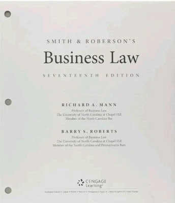 Bundle: Smith and Roberson’s Business Law, Loose-Leaf Version, 17th + MindTap Bu - Image 1 of 3
