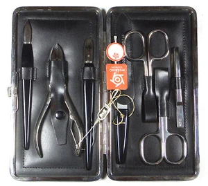 Pfeilring Maniküreset, 7-teilig / Nagelpflege / Manicure / Echt Leder! / NEU! - Bild 1 von 8
