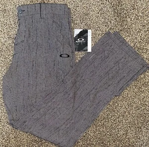 NWT 2013 Oakley Haverford Pant Jet Black Gray Mens Performance Size 34W 33L - Picture 1 of 6