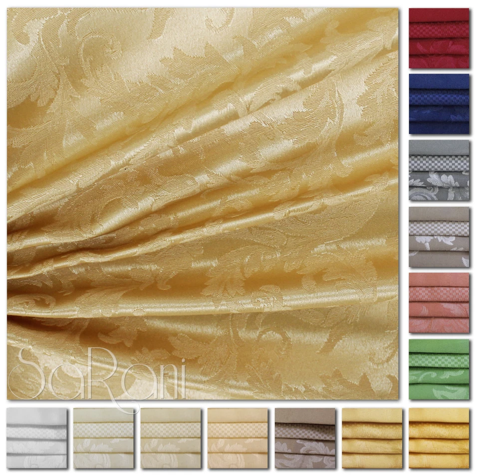 Tessuto Arredo al metro Floreale Jacquard Copritavola letto tendaggi alt.340 cm