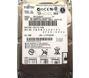 Fujitsu MHT2060AT CA06297-B436000T 0F39-0022 Thailand 60gb 2.5" IDE 2004-06 - Picture 1 of 1