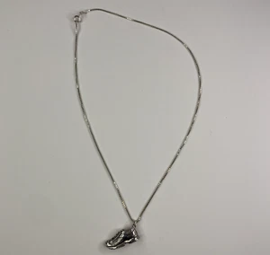 JH Breakell Sterling Silver 925 Running Shoe Charm & Sterling Necklace - Picture 1 of 9