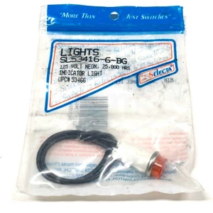 SL53416-6-BG Selecta Amber Indicator Light, 125V, 25,000 Hrs - Picture 1 of 2
