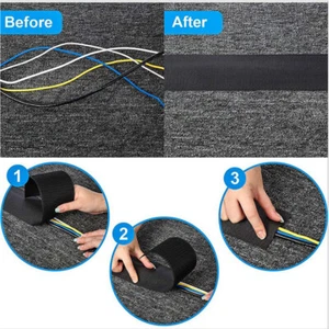 Cubiertas ocultadoras de cable de piso para cables en alfombras hogar oficina cable protector - Imagen 1 de 9