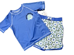 Wonder Nation Toddler Unisex  Short Sleeve Rashguard Swim Set  Size 4T NWT - Picture 1 of 5