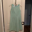 Green sleeveless dress size 10 women’s summer  Fit And Flare Classic Style ￼embr
