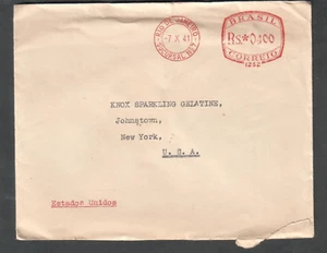 Brazil Brasil October 7 1941 WWII meter cover Rio De Janiero to USA - Picture 1 of 1