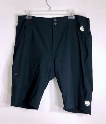 Pantalones Cortos de Bicicleta de Ciclismo REI Novara Grandes Negros Cintura a Presión Piernas Enrollables Acolchadas Foto 1 de 4