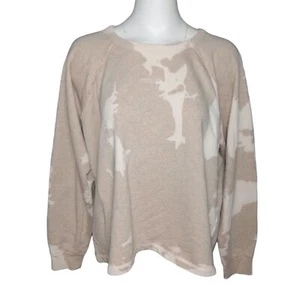 ALLSAINTS Jessi Tie Dye Oversized Cotton Sweatshirt Pink Boxy Boho Size Medium - Picture 1 of 8