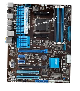 Asus M5A97 EVO Motherbroad DDR3 DIMM AMD 970 Socket AM3+ ATX USB3.0 32GB - Picture 1 of 3
