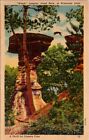 Postcard Watch the Dog Jumping Stand Rock at Wisconsin Dells Wisconsin WI   T581
