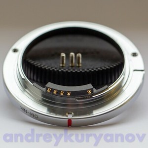 Olympus OM to Nikon F lens mount with Dandelion chip.Read description! OM Nikon.
