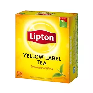 1x LIPTON Yellow Label International Blend Black Tea (100's x 2g) FREE SHIPPING - Picture 1 of 4
