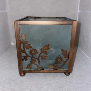 Partylite Copper Lace Square Candle Holder - Picture 1 of 3
