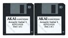 Akai S1000 / S5000 Set Of Two Floppy Disks Acoustic Guitar 1 Kzv21020