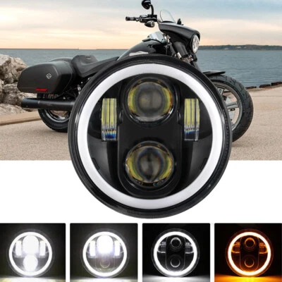 Для Honda Rebel 250 450 тени 1100 5,75 «5-3/4 дюйма светодиодная фара Hi-Lo DRL США - Изображение 1 из 4