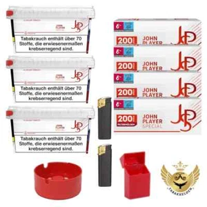 3x JPS John Player Special Box Tabak 113g + 4x Hülsen â 200 St. + Zubehör