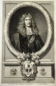 1679 J.j. Sandrart, folio portrait by R Collin engraving - Picture 1 of 4