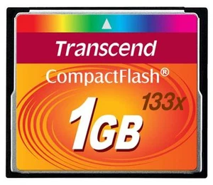 1GB Transcend CompactFlash 133x Speed Flash Memory card - Picture 1 of 2