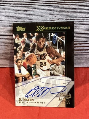 2001-02 Topps Xpectations Desmond Mason #TXA-DTM Certified Auto Issue Sonics - Image 1 of 4