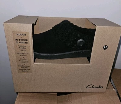 Nuevas pantuflas Clarks para mujer con cuello tejido con cable negras talla 10 interiores y exteriores Foto 1 de 4