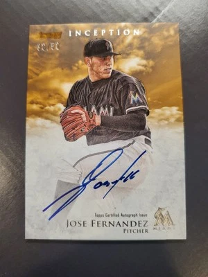 2013 Bowman Inception Jose FERNANDEZ Gold Parallel autograph Serial number 36/50 - Image 1 of 4