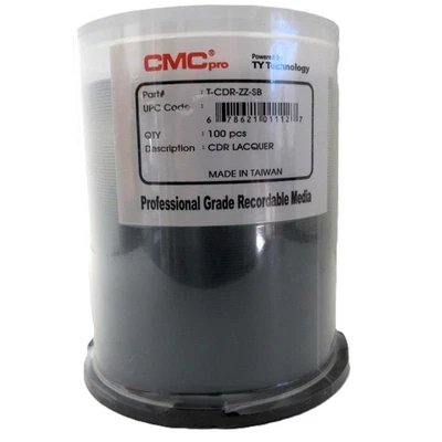 100 CD-R Spindle Professional Grade CMC Pro TY Technology Shiny Silver SEALED - Image 1 of 2