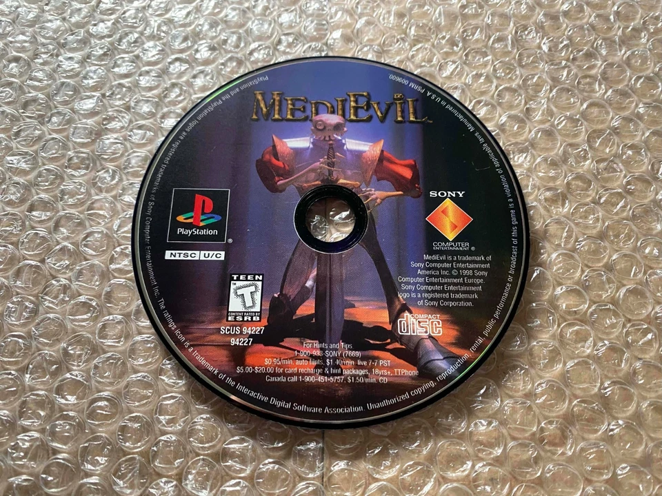 MediEvil (Sony PlayStation PS1, 1998) - DISC ONLY *AUTHENTIC *TESTED - Image 1 of 2