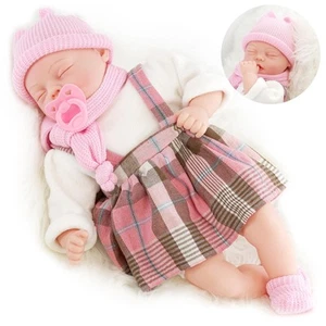 Lifelike Soft Sleeping Baby Doll Girl Toy BiBi Doll Pink Design & Sounds 18" - Picture 1 of 9