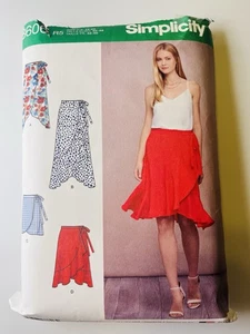 8606 Simplicity SEWING Pattern Misses’ Wrap Skirt, 4 Lengths, Size 14-22 (2019) - Picture 1 of 4