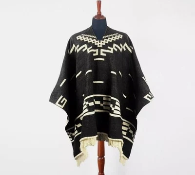 Clint Eastwood Western Cowboy Poncho Serape replica handmade of faux-alpaca wool