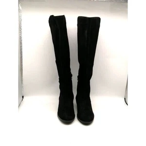 Vince Camuto Damen Stiefel Pauletta schwarz Wildleder Reißverschluss kniehoch weite Wade 6 Weite NEU - Bild 1 von 14