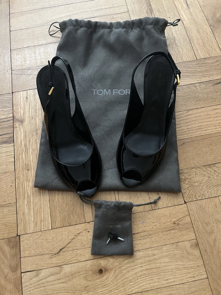 Tom Ford Patent Leather Sling Back Heels ￼ - Image 1 of 4