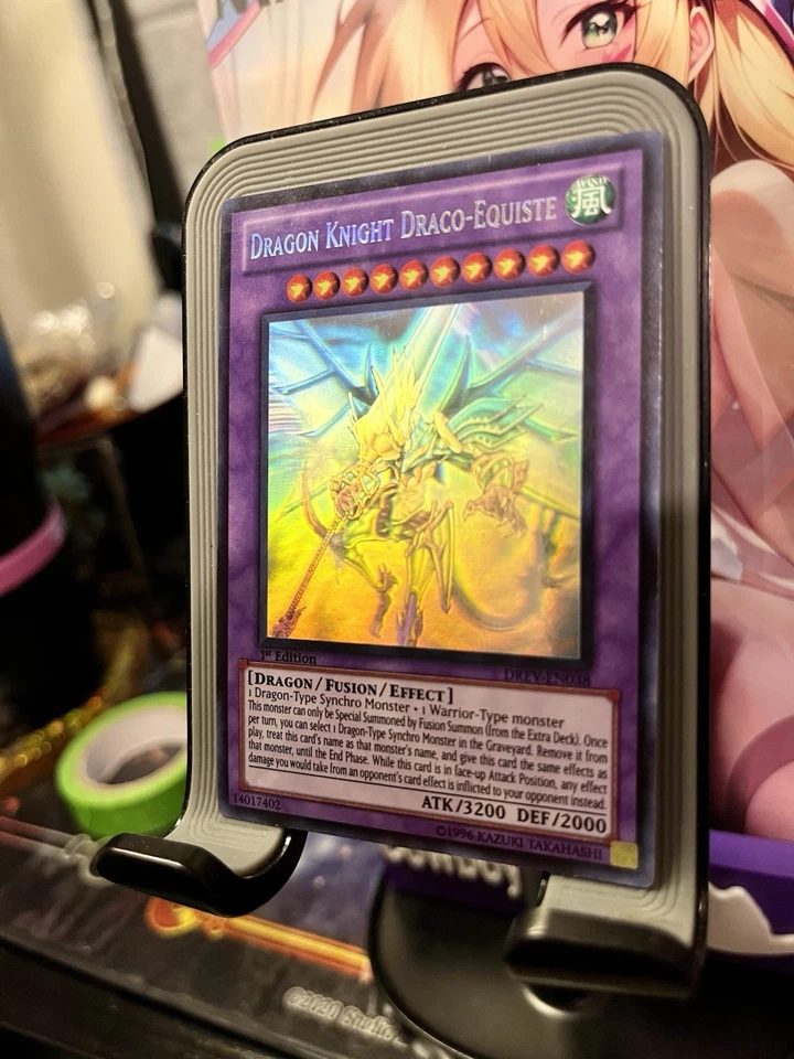 Dragon Knight Draco-Equiste DREV-EN038 Ghost Rare 1st Yugioh Card English MP - Image 1 of 4