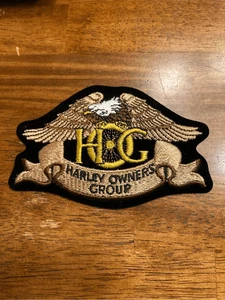HOG Motorcycle Patch Harley Owners Group Harley Davidson Eagle Embroidered Logo - Picture 1 of 3