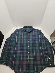 Ralph Lauren Men's Long Sleeve Green Plaid Button Classic Fit Shirt Size XXL - Picture 1 of 8