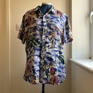 Camisa Fredrik Anderson Copenhagen Lino Puro Talla Mediana Patrón Floral - Imagen 1 de 17